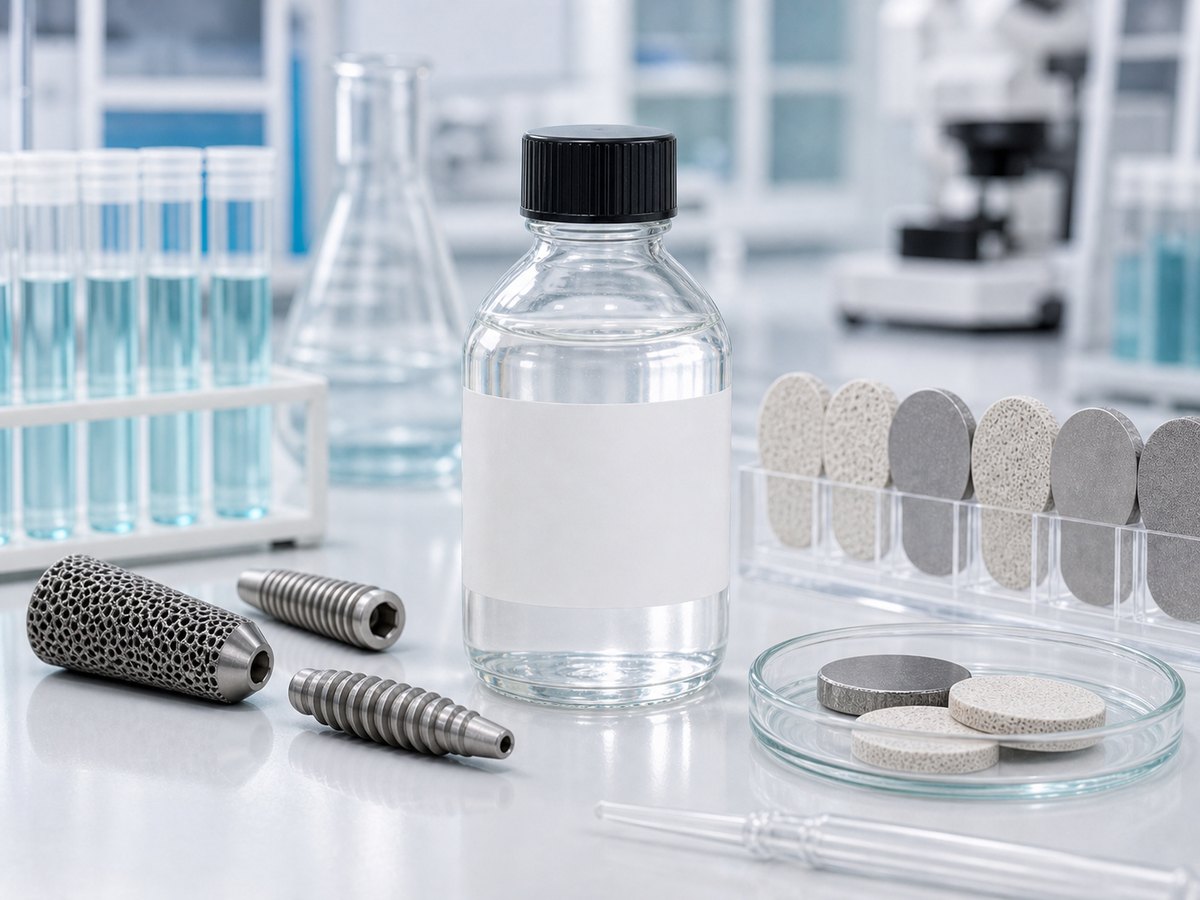 Simulated Body Fluid (ISO 23317:2014) product bottle visual